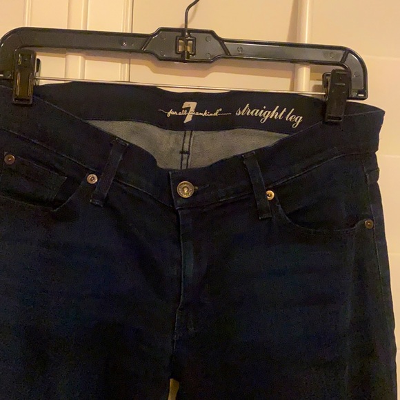 7 For All Mankind Dark Straight Fit Jean Size 27 - Picture 4 of 6